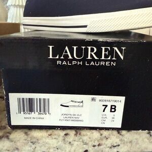 Lauren Ralph Lauren Navy and White Sneakers